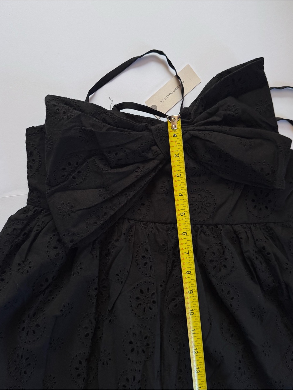 Anthropologie Elegant Black One-Shoulder Palazzo - One Piece with Bow,size XS - Picture 11 of 15